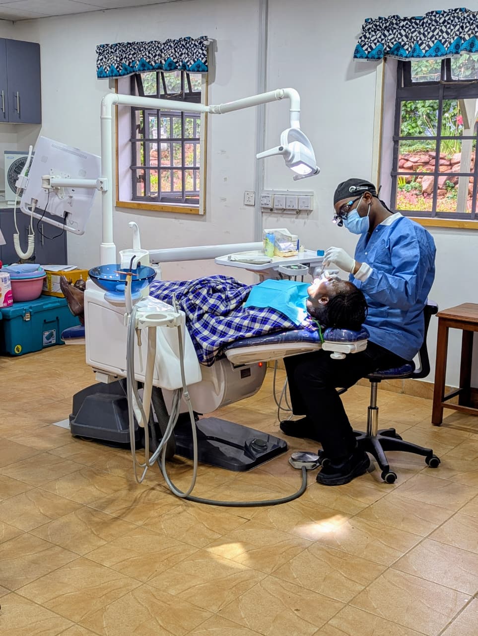 Dr Paul Odera volunteering at a dental camp